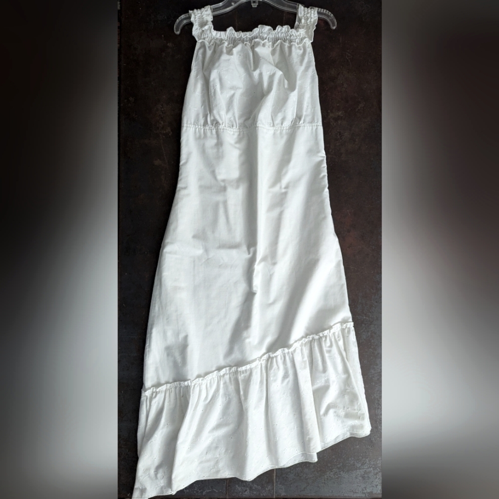 White Ruffled Maxi Dress